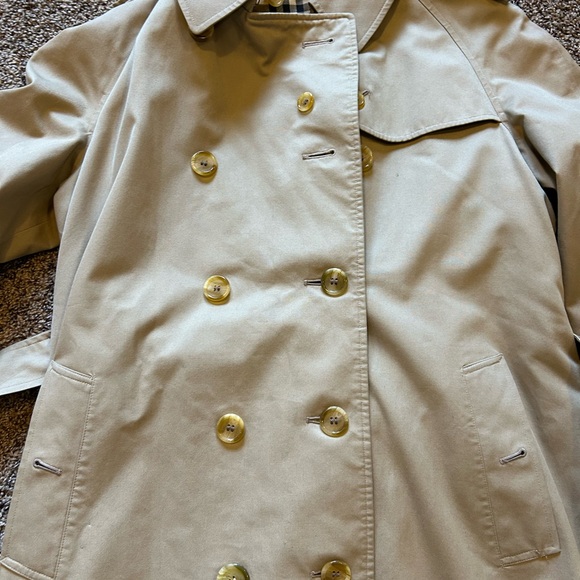 Women’s Burberry Vintage Trench Coat Jacket Waterloo Signature Print Wool Liner - Picture 11 of 11